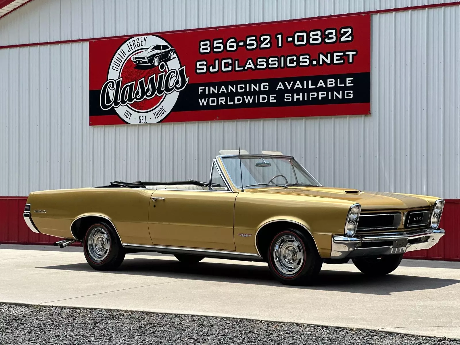 Factory 3x2 Tri Power 389 GTO Convertible Rare Tiger Gold Special Order 1965 Pontiac GTO Factory 3x2 Tri Power 389 GTO Convertible Rare Tiger Gold
