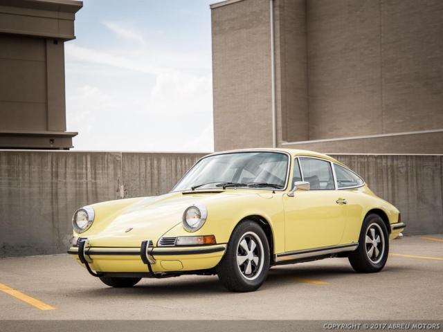Factory a/c - 84439 Original Miles - Matching Numbers. Original Light Yellow. 1972 Porsche 911 T