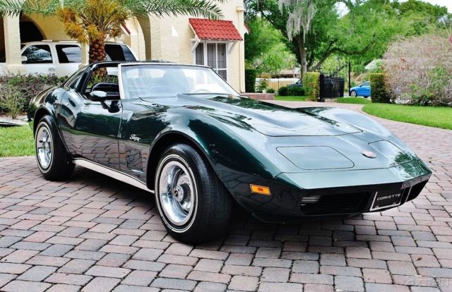 Factory Air Conditioning, Power Steering & Brakes Original Leather Truly Amazing 1973 Chevrolet Corvette 62k Original Miles T-Tops Numbers Matching 350
