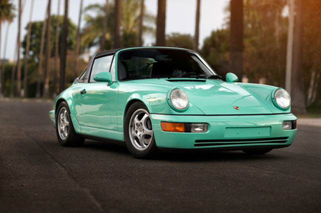 Factory Original Mint Green 911 Targa - $17k of receipts RARE & Ready to enjoy! 1992 Porsche 911 Targa Carrera 2