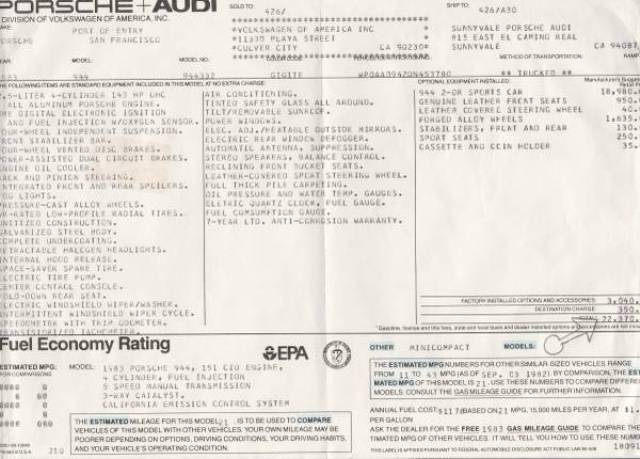 1983 Porsche 944 - photo 6