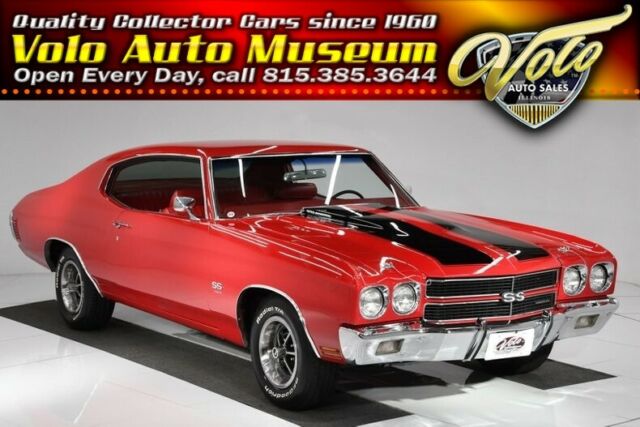 Factory red over red. Has 454, 4 spd, a/c. frame off restored. 1970 Chevrolet Chevelle SS 454