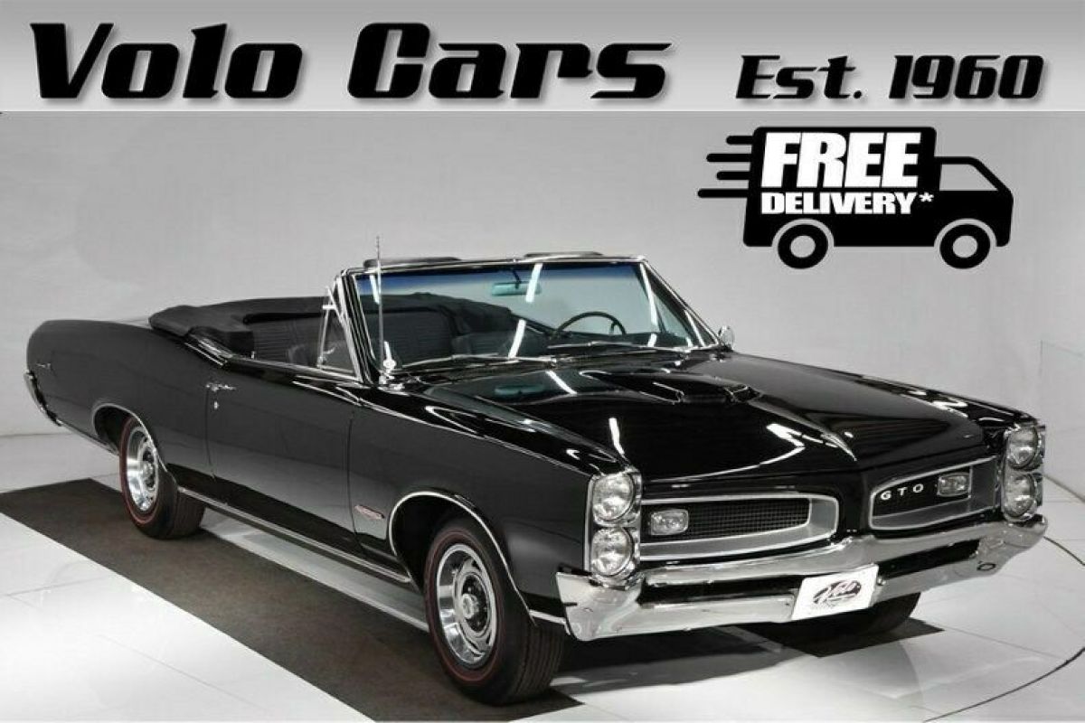 Factory triple black 4-spd GTO. Concourse restored. 1966 Pontiac GTO