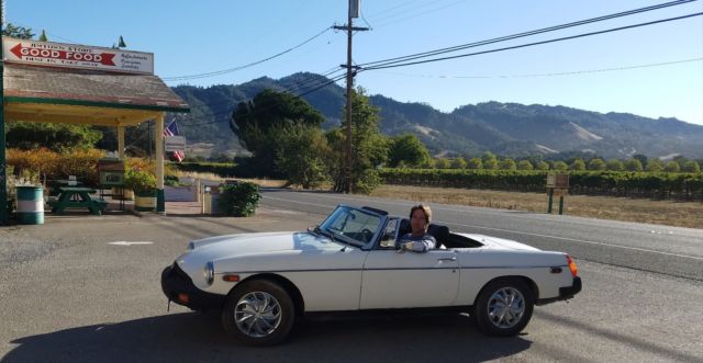 Fair Condition Running Classic White MGB for Wine Country Cruising 1975 MG MGB