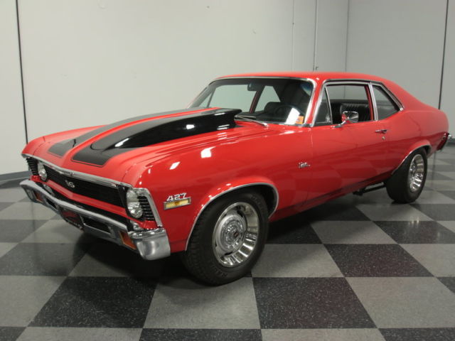 FAST & LOUD, MONSTER 502 W/HUGE HP, TREMEC 5-SPEED, FLOWMASTERS, 4-WHEEL DISCS! 1972 Chevrolet Nova