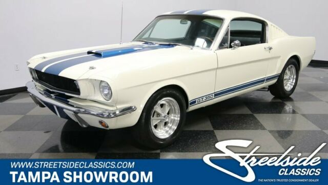 fastback a code 289 4 barrel 4 speed rally pac wimbledon white 1965 Ford Mustang GT350 Tribute --