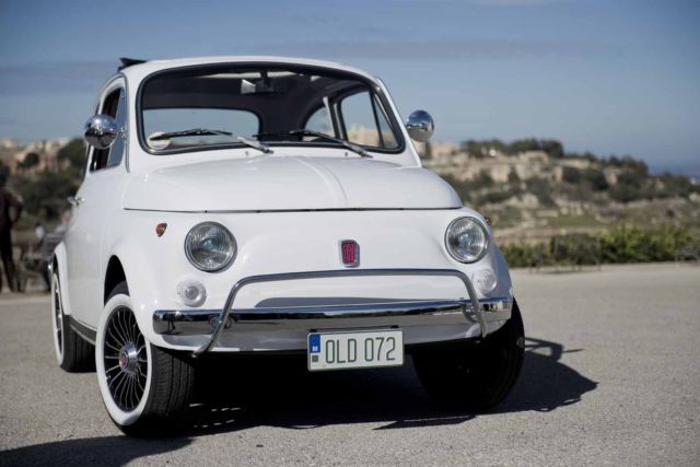 Fiat 500 classic 1972 from Catania Sicily. 1972 Fiat 500 White