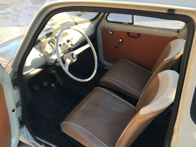 1967 Fiat 500 Beige Chiaro with Ocra/White interior ORIGINAL - photo 13