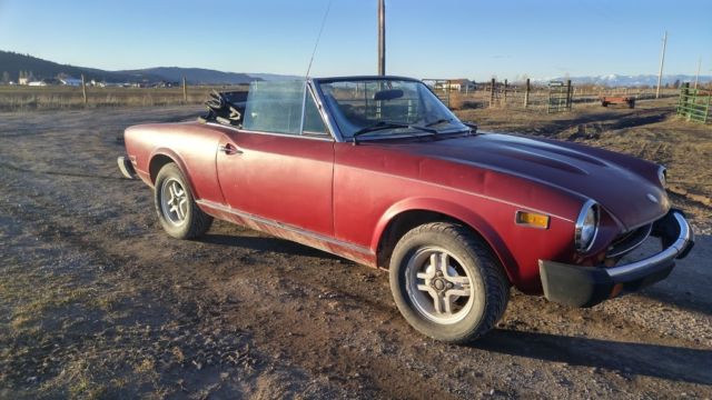 Fiat Convertible 124 Spider 1975 Soft Top 4 Cylinder 5 Speed 2 Door 1975 Fiat 124 Spider