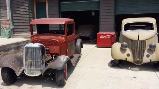 flathead rat rod project drop axle hot rod street v8 ford steel fenders/ drives 1934 Ford Other Pickups