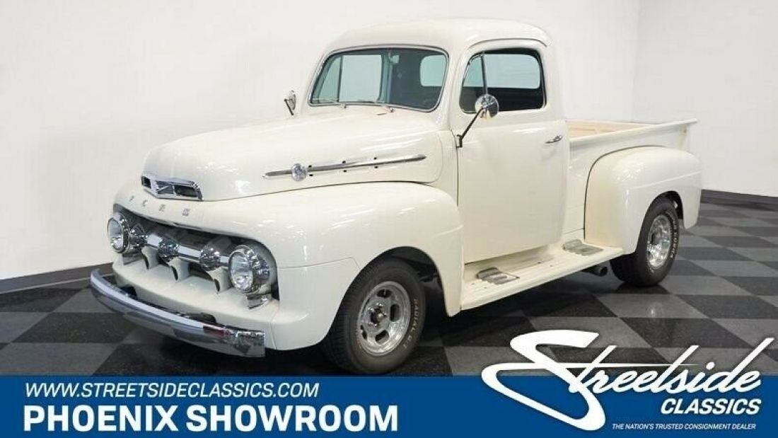 Flathead V8 C4 Auto Classic Vintage Collector White Cream Black Restored F1 F100 1952 Ford Other Pickups