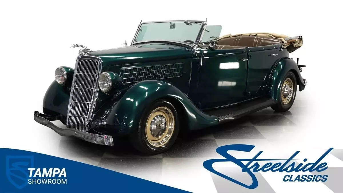 FLATHEAD V8 DUAL CARB 5 SPEED MANUAL FRONT DISC LEATHER INTERIOR GORGEOUS BUILD 1935 Ford Model 48 Phaeton