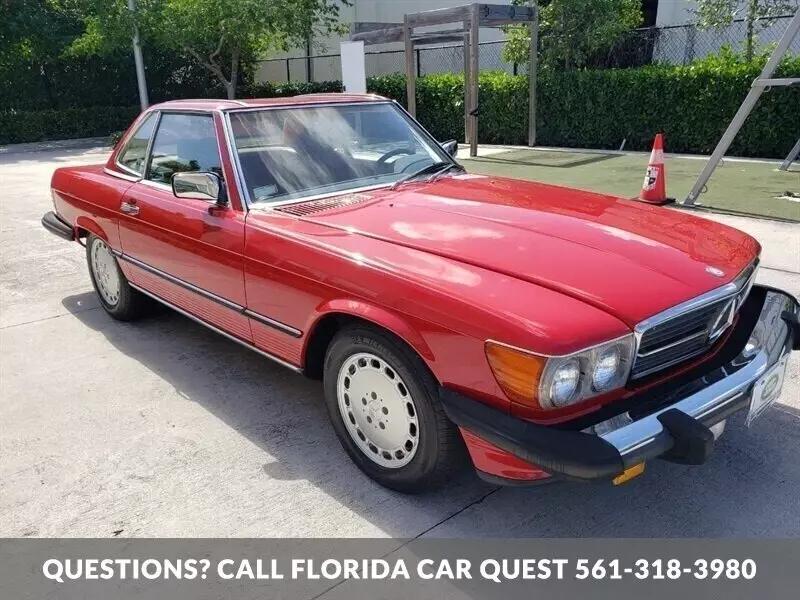 FLORIDA CLEAN 89' 560 SL-SUPER LOW MILES-RED/TAN-2-TOPS-NONE NICER 1989 Mercedes-Benz 500-Series 560 SL