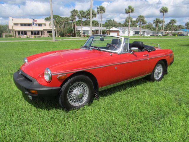 Florida! Overdrive! Unreal Condition! Runs Excellent! Rustfree! 1976 MG MGB Convertible
