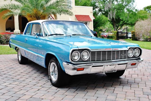1964 Chevrolet Biscayne Hardtop Fully Restored 348 V8 Tri-Power Beautiful - photo 2