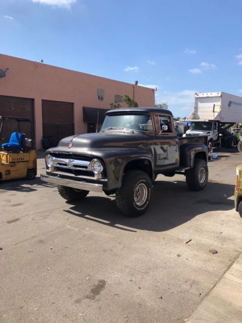 Ford 1956 Big Window 4x4 F100 truck 1956 Ford F-100 GunMetal Clear over Dark grey interior