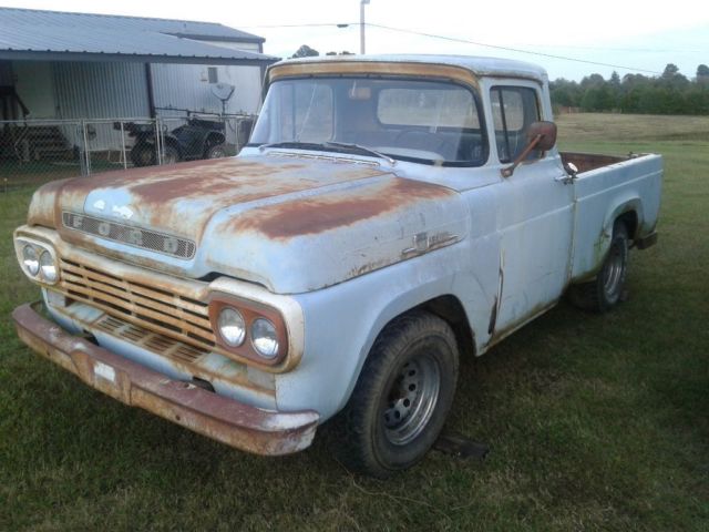 Ford 1959 f100 292v8 short wide 3 on tree 1959 Ford F-100