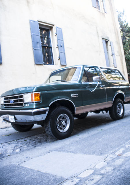 Ford Bronco 4x4 Eddie Bauer 1989 V8 Green Tan SUV Truck Off Road Clean Running 1989 Ford Bronco Eddie Bauer