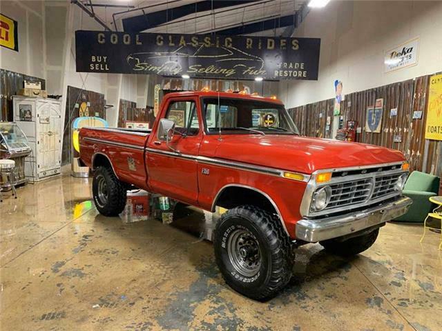 Ford F-250 4X4 Red with 103,777 Miles, for sale! 1975 Ford Other Pickups High Boy Ranger Trailer Special