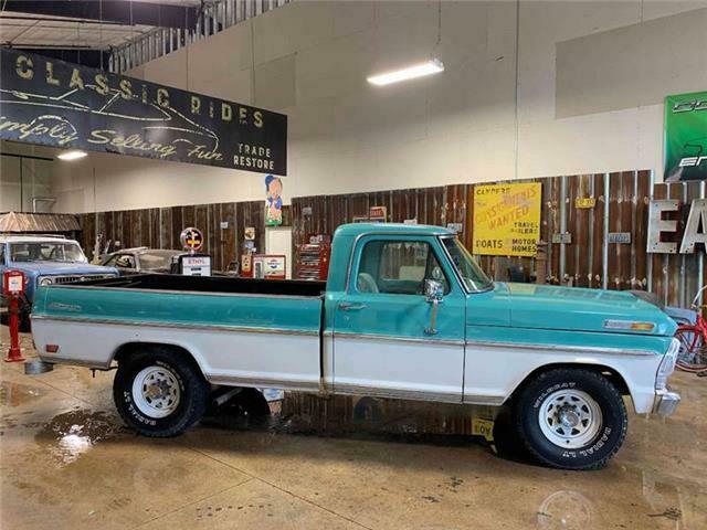 Ford F-250 White / Teal with 105,011 Miles, for sale! 1969 Ford F-250 Ranger