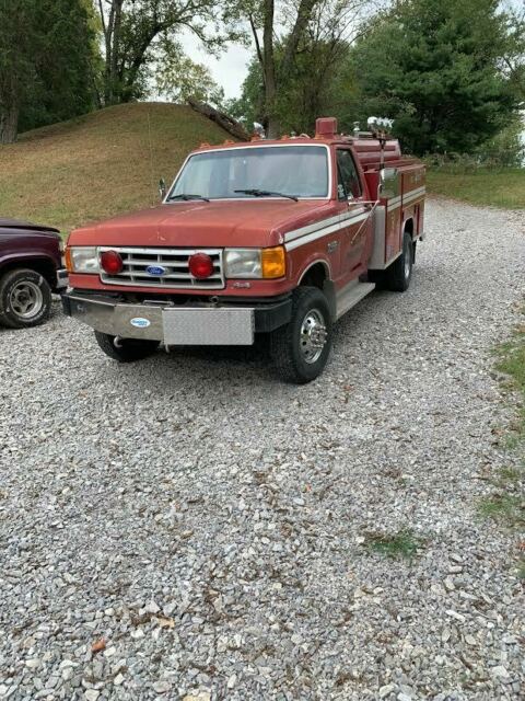 FORD F 350 4X4 DUALLY 1990 FIRE TRUCK RUST FREE LOW MILES 460 AUTO WINCH LIFTED 1990 Ford F-350 XL