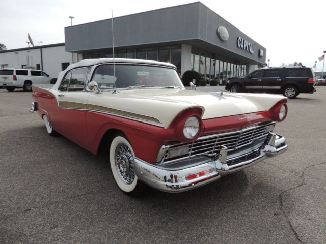 Ford Fairlane 500 Sunliner Convertible Thunderbird 312 Super V-8 Fordomatic 1957 Ford Fairlane