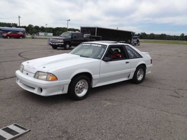 FORD MUSTANG GT DRAG RACE CAR AND 22' HAULMARK INCLOSED TRAILER COMBO 1988 Ford Mustang GT