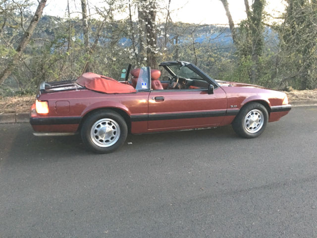 Ford MUSTANG lx 5.0 convertible, low low miles, super clean, always garaged 1989 Ford Mustang lx