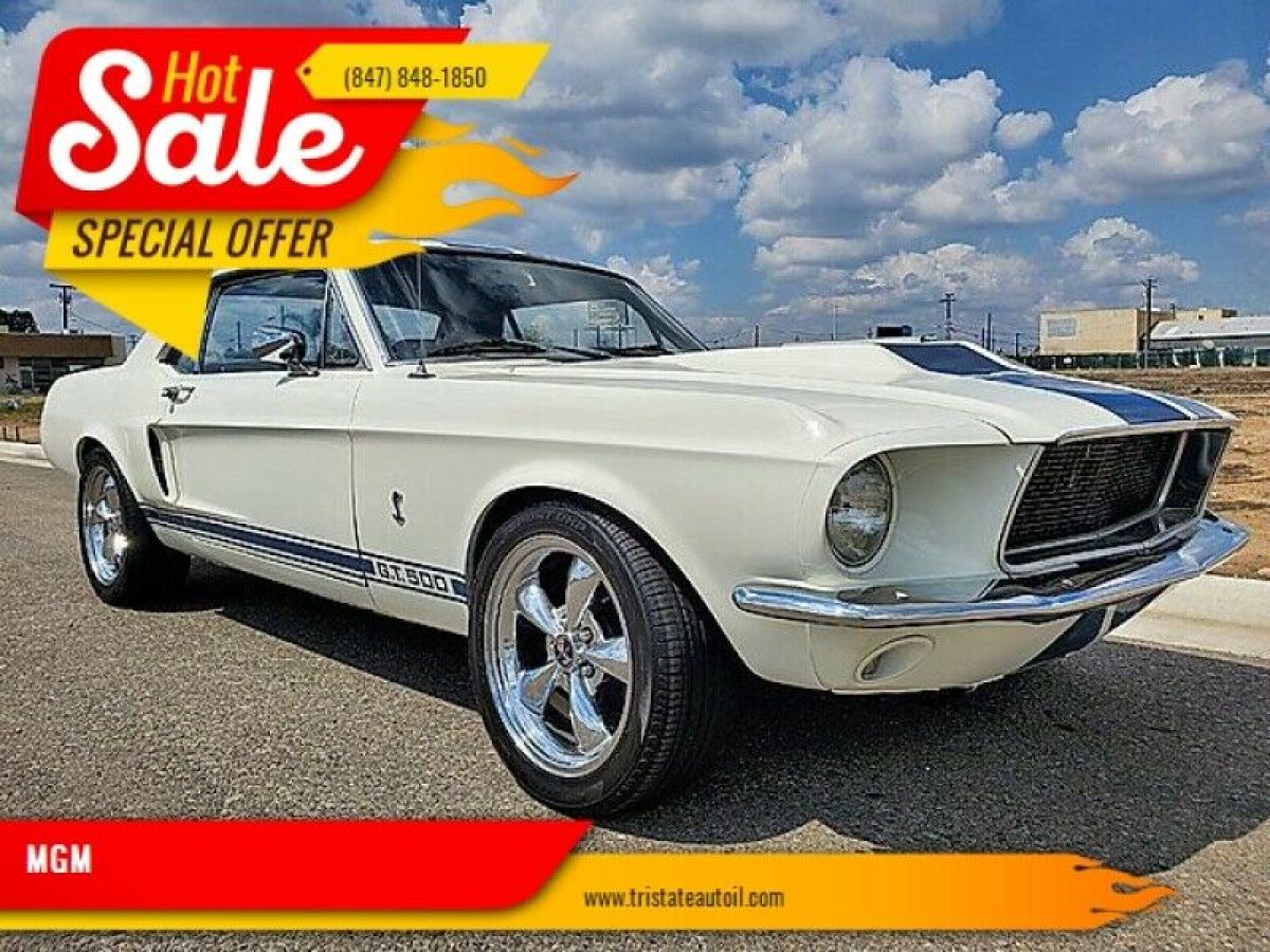 Ford Mustang Wimbledon White with 87,527 Miles, for sale! 1967 Ford Mustang SHELBY GT500 ELEANOR RESTOMOD TRIBUTE COBRA C CODE