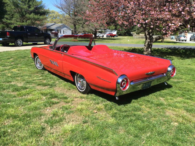 Ford Thunderbird with all the Roadster equipment, red inside & out , white top 1963 Ford Thunderbird M Roadster clone
