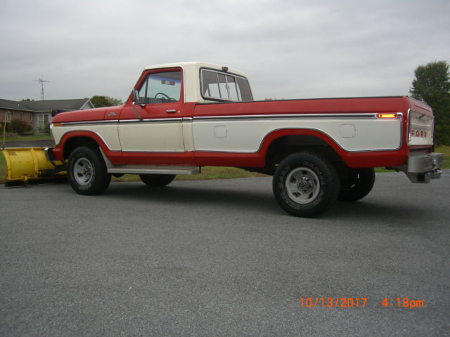 Ford Truck f 150 4 Speed 4 Wheel Drive 300 6 Cylinder With Meyer Snow Plow 1979 Ford Other Pickups custom
