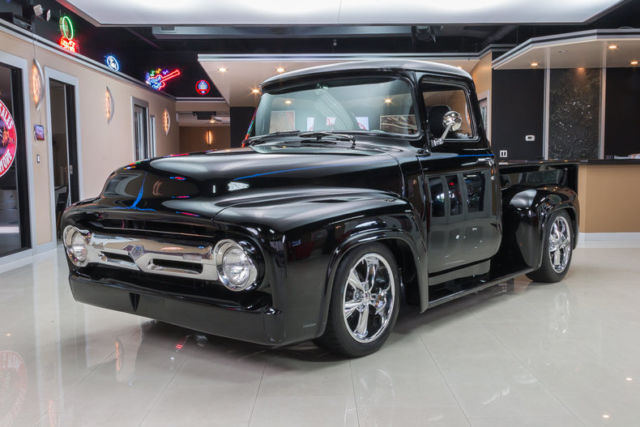 Frame Off Build, ALL Steel! Crate SP 350ci V8, TH350 Auto, Vintage A/C, Disc! 1956 Ford F-100 Pickup