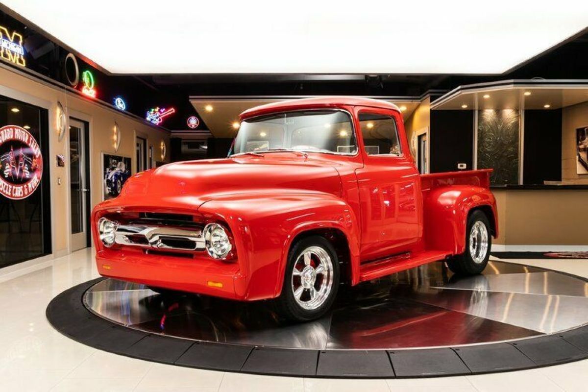 Frame Off Built F100 Restomod! Ford 351C V8, C6 Auto, A/C, PS, PB, 4-Wheel Disc 1956 Ford F-100 Pickup Big Window Restomod