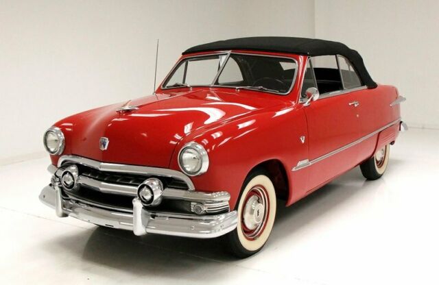 Frame Off Restoration Excellent Flaming Coral Red Paint 239ci Flatty V8 1951 Ford Custom Convertible