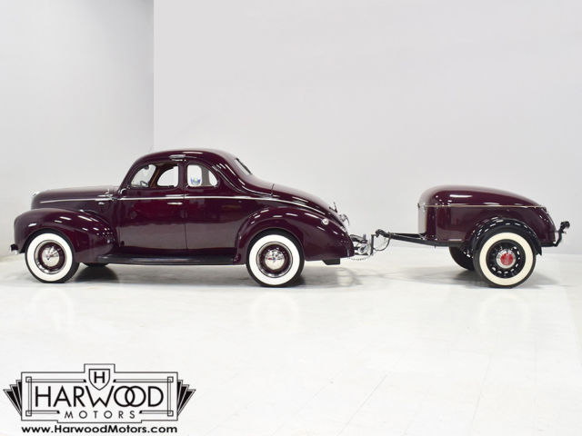 Frame-off Restoration, Exceptional Driver, Gorgeous Color, Rare Trailer Included 1940 Ford Standard Coupe