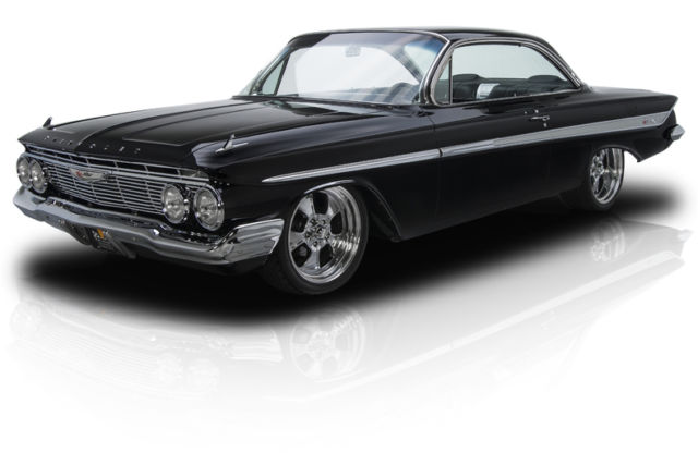 Frame Off Restored Black on Black Impala Bubbletop 355 V8 TH350 3 Speed Leather 1961 Chevrolet Impala