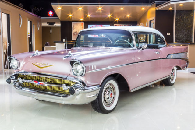 Frame Off Restored! Chevrolet 283ci V8, Automatic, PS, PB, Original Dusk Rose! 1957 Chevrolet Bel Air/150/210