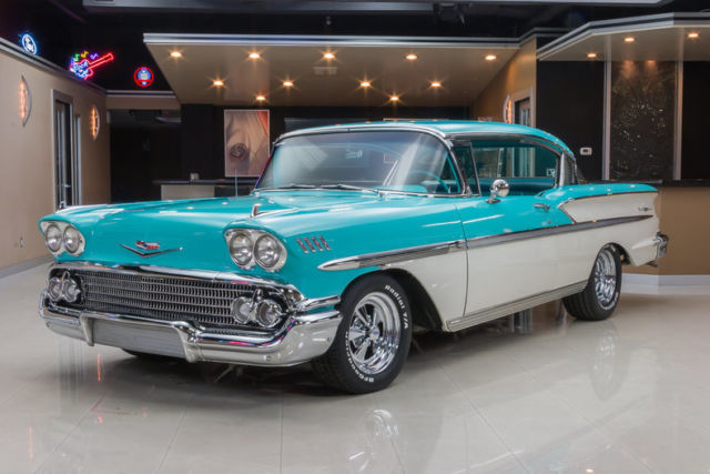 Frame Off Restored! Chevy 348ci V8 Engine, 3-Speed Manual, Vintage A/C & More! 1958 Chevrolet Bel Air/150/210