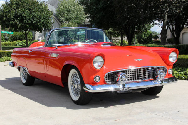 Frame Off Restored! Ford 312ci V8 Engine, T85 3-Speed Manual Trans, A/C! 1956 Ford Thunderbird Convertible