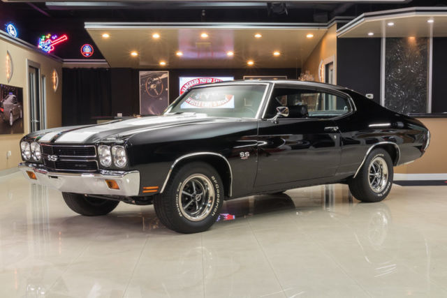 Frame Off Restored! GM 454ci V8, TH400 Automatic, PS, PB, Cowl Ind, Tuxedo Black 1970 Chevrolet Chevelle