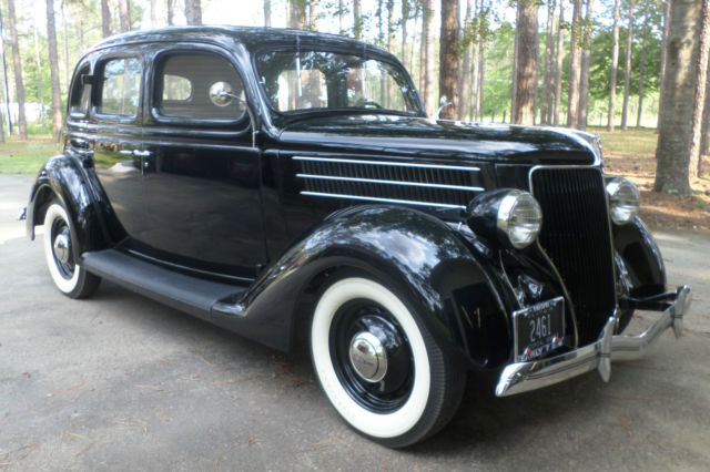 FRAME-OFF Restored, SHOW WINNER with '05 Wells Cargo Trailer 1936 Ford 4-Door sedan