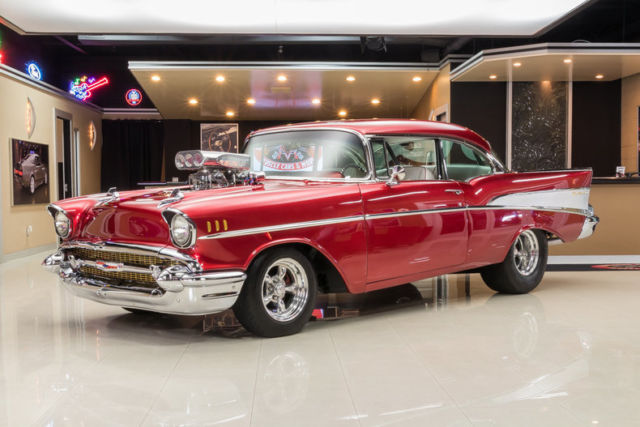 Frame Off, Rotisserie Build! Supercharged 468ci V8, AOD Automatic, Dana 60 Posi 1957 Chevrolet Bel Air/150/210 Pro Street
