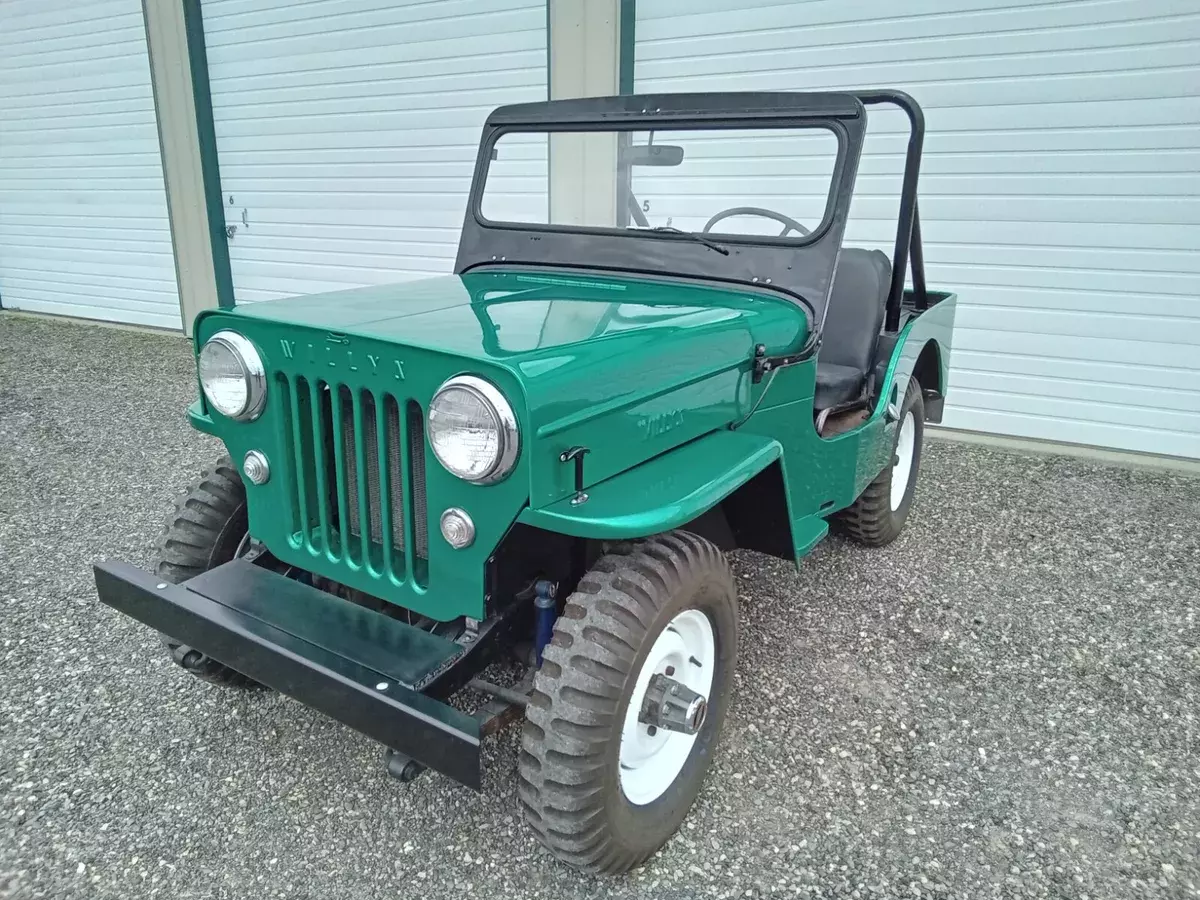 frame up restoration on nice original Hi Hood Jeep. 1954 Willys CJ3B