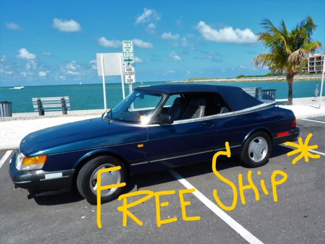FREE SHIPPG*1993 Saab Convertible NO RUST FLORIDA CAR.NEW TURBO.AUTO.Cold AC.70k 1993 Saab 900 CONVERTIBLE