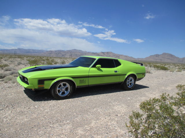Freshly Restored 1971 Mach 1 429 A/C (orig 351) Grabber Lime - Top Condition 1971 Ford Mustang Mach 1