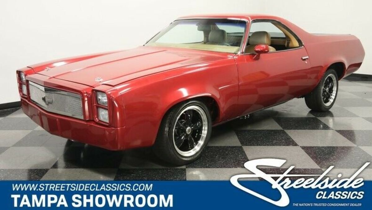 FUEL INJECTED 383 STROKER V8 TWIN TURBOS 4 WHEEL DISC CUSTOM PAINT & INTERIOR 1977 Chevrolet El Camino Twin Turbo Restomod
