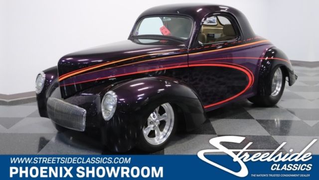 FUEL-INJECTED 528 HEMI V8, A727, SLICK PAINT, CUSTOM A/C INTERIOR, 4-WHEEL DISCS 1941 Willys Coupe --