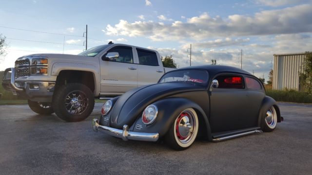 1966 Volkswagen Beetle - Classic Full Custom Bagged Chopped 56 Oval Glass Top - photo 9
