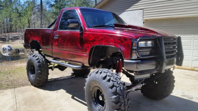 Full frame off Custom lifted truck airbrush mud/show 42" swampers 1992 Chevrolet Silverado 1500 4X4