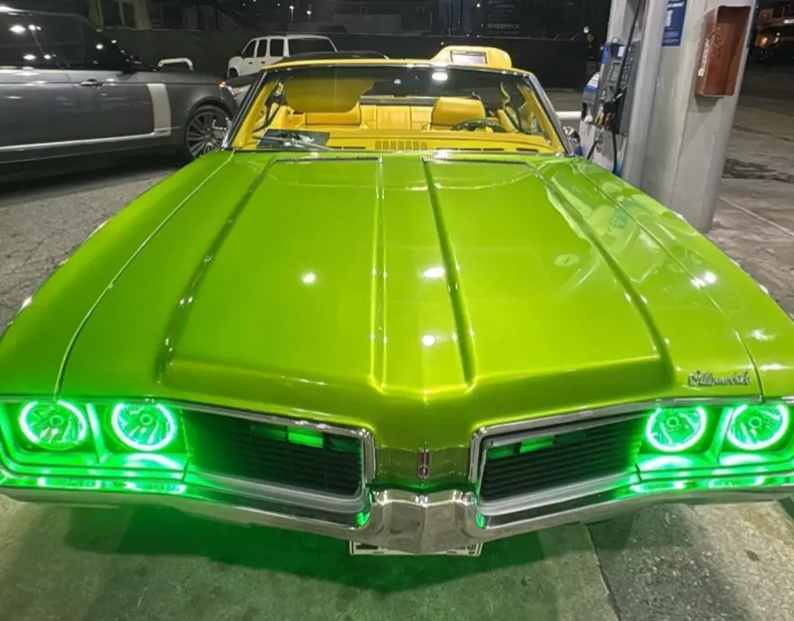FULLY RESTORED 1969 Custom Lime Oldsmobile Cutlass Convertible On 24’ Forgiatos 1969 Oldsmobile Cutlass Chrome